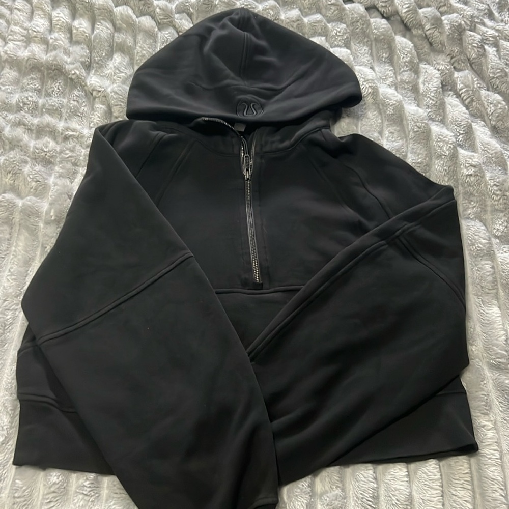 Scuba oversized half zip hoodie